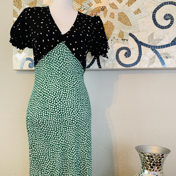 Polka Dot and Spring Flowers Summer Dress - Picture 3 of 5